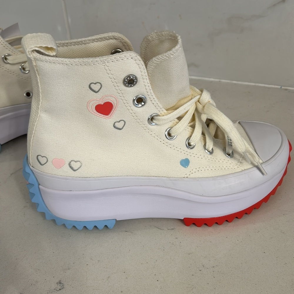 CONVERSE CHUCK TAYLOR RARE   Run Star Hike Platform Y2K HEART sneakers. - Picture 6 of 15